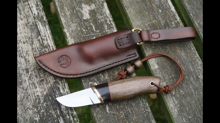 Handmade Leather Knife Sheath, the bog oak knife project