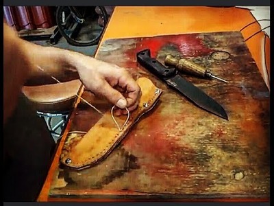 HOW TO make a SIMPLE LEATHER SHEATH for BECKER BK7 KNIFE