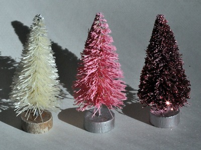 How to paint and glitter a bottle brush tree