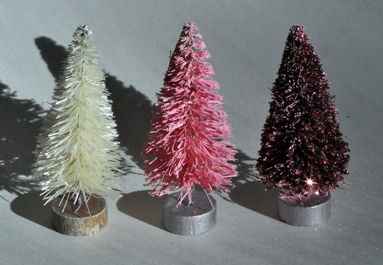 How to paint and glitter a bottle brush tree