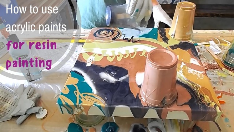 How to use acrylic paints for resin painting