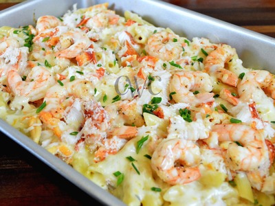 Lobster, Crab and Shrimp Baked Macaroni and Cheese Recipe |Cooking With Carolyn