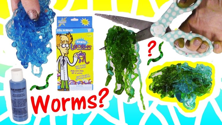Make Your Own WORMS! Cutting OPEN Squishy WORMS! DIY SQUISHY SLIMY STRETCHY FUN!
