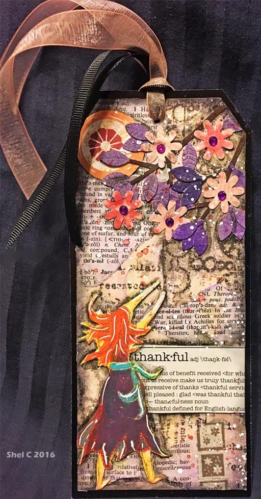 Mixed Media collage Altered Tag -  Scraps from the Desk - Tag it Tuesday Challenge