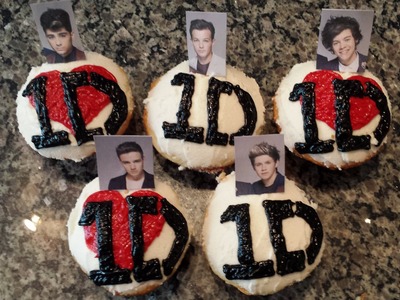One Direction Cupcakes: How to Decorate