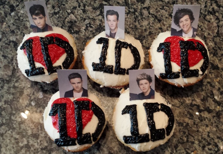 One Direction Cupcakes: How to Decorate