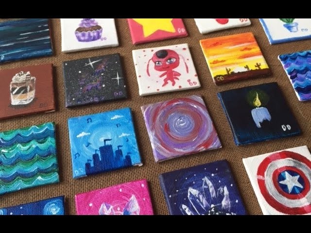 Painting on 22 Tiny Canvases!