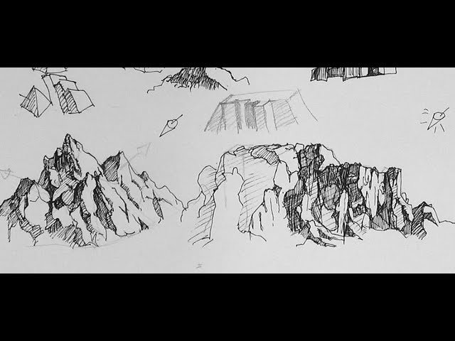 Pen & Ink Drawing Tutorials | How to to draw mountains