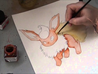 Pokémon: Flareon - Watercolor Speedpaint
