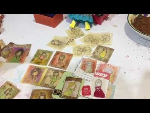 TeaBag Art: Using Gorjuss Mini Stamps & All the Gals