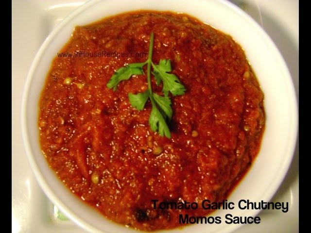 Tomato Garlic Chutney (Momo's sauce) Recipe - टमाटर लहसुन की चटनी