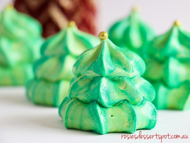 Two Toned Christmas Tree Meringue- Rosie's Dessert Spot
