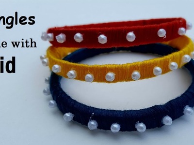 Unique yet easy bangles made with jar lid|#BanglesDIY