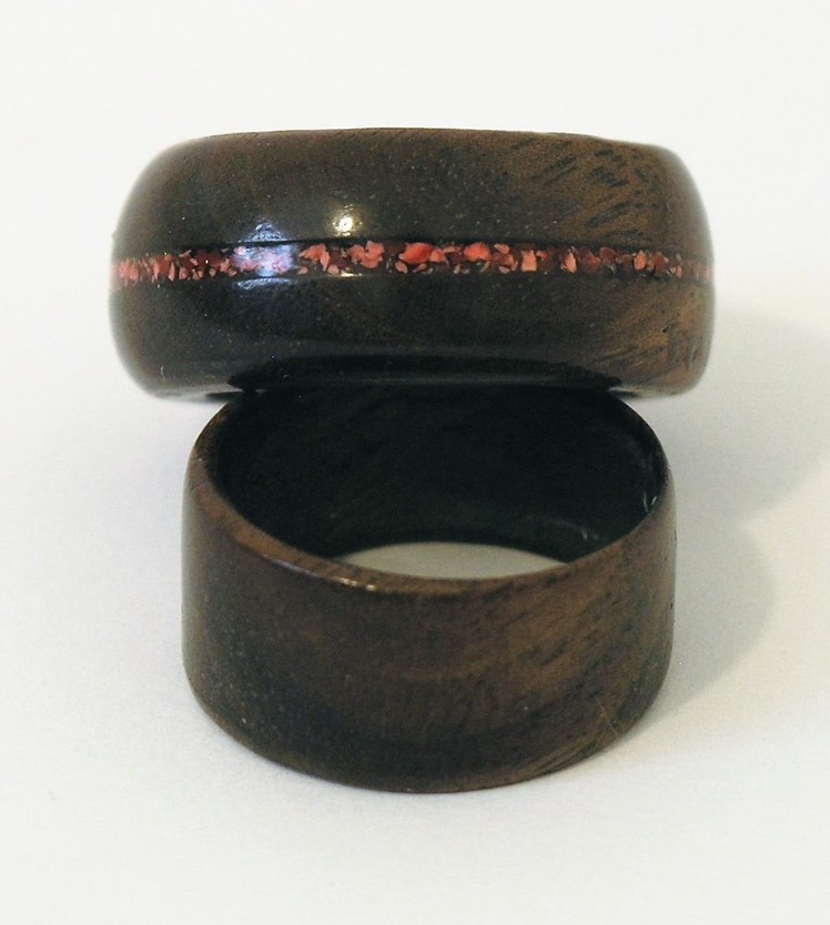 Woodturners Journal:  Wood Rings with Coral Inlay