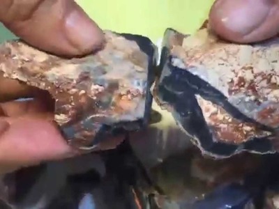 Amazing Black Opal Parcel of Rough from Lightning Ridge with Red Fire Colour
