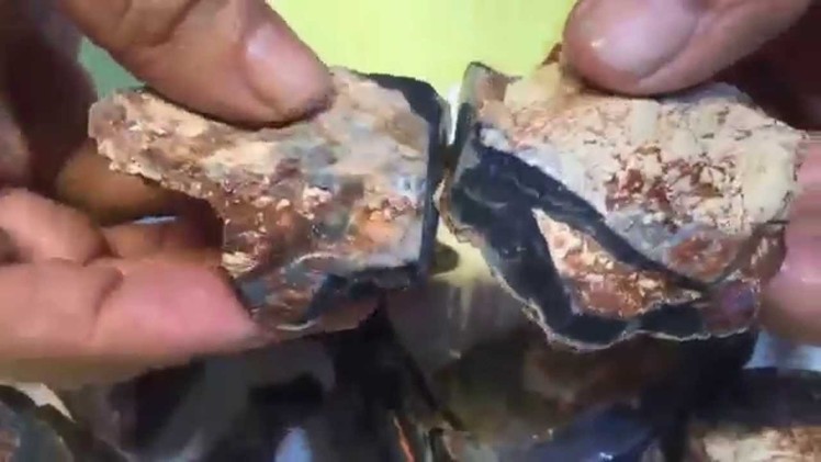 Amazing Black Opal Parcel of Rough from Lightning Ridge with Red Fire Colour