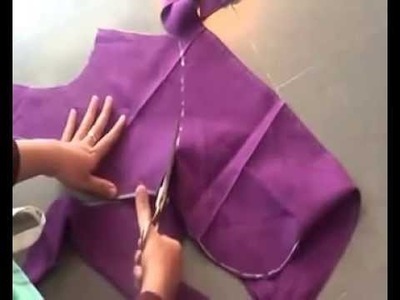 Blouse cutting in telugu by using old blouse part -01