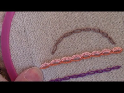 Buttonholed Cable Chain Stitch