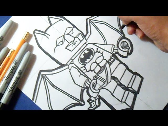 Cómo dibujar a BATMAN "LEGO" | How to draw batman