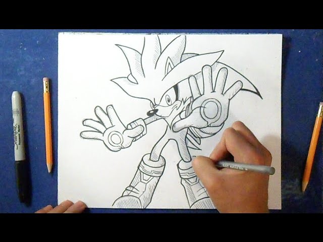Cómo dibujar a Silver the hedgehog "Sonic" | How to Draw Silver