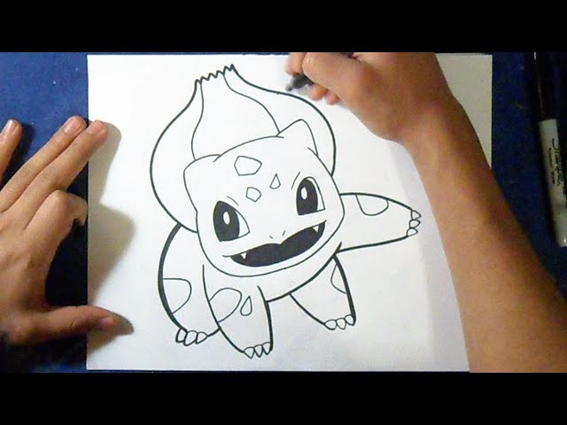 Cómo dibujar Bulbasaur - Pokemon, How to draw bulbasaur