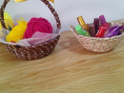 DIY Crafts - Home Decor - How to Make an Easy Basket + Tutorial .