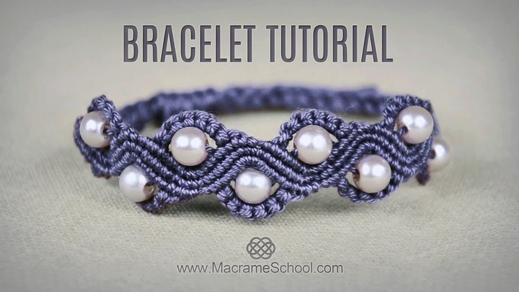 DIY Macramé Wave Bracelet with Beads | Tutorial