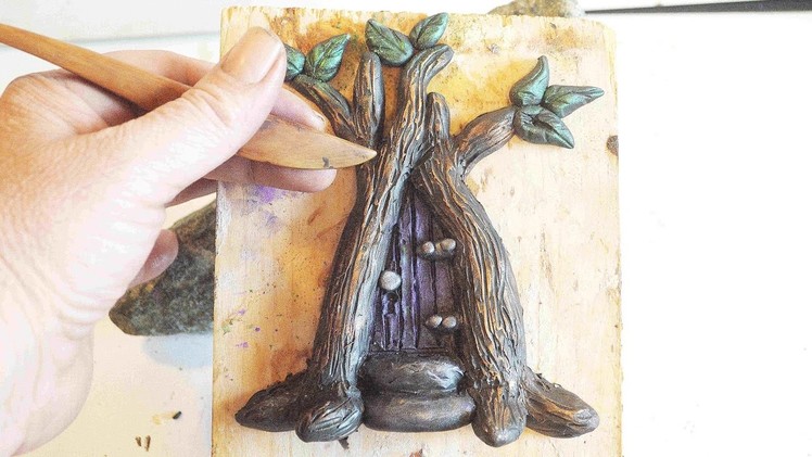 DIY Tree Fairy Door In Polymer Clay Tutorial