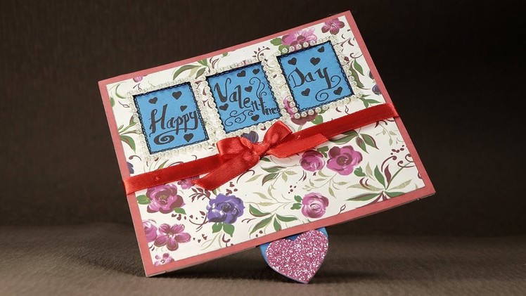 DIY Valentine Card - Sliding Happy Valentine's Day Card DIY Tutorial