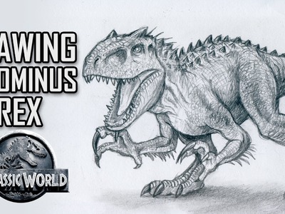 Drawing Indominus Rex from Jurassic World Speed Drawing