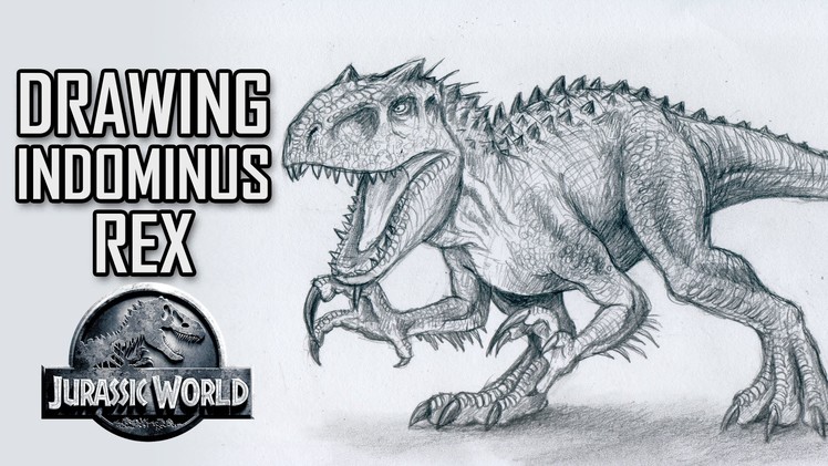 Drawing Indominus Rex from Jurassic World Speed Drawing