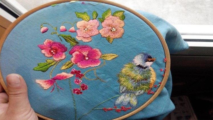 Embroidered bird - Trish Burr | part one