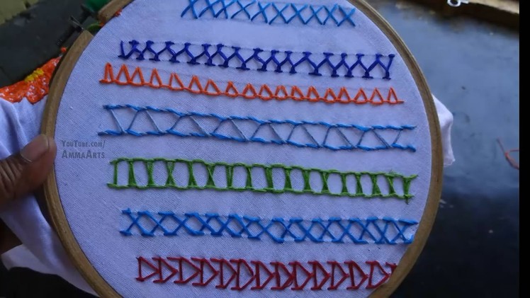 Hand Embroidery Basic  Stitches Part 2 by Amma Arts