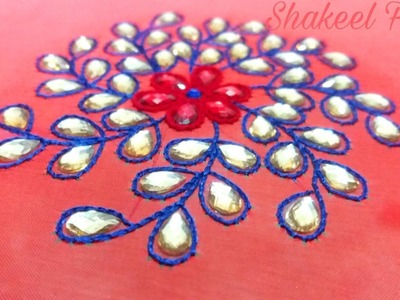 Hand embroidery Beautiful flower tutorial | Shakeel Fym