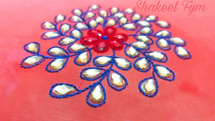 Hand embroidery Beautiful flower tutorial | Shakeel Fym