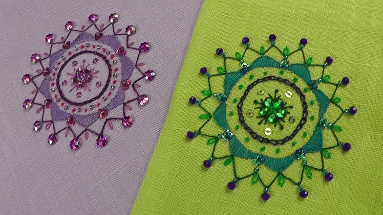 Hand Embroidery - Beginners stitching project - Mandala