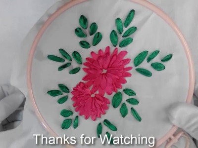 Hand Embroidery - Ribbon Flower Stitch
