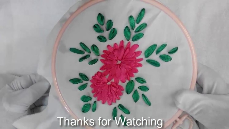Hand Embroidery - Ribbon Flower Stitch
