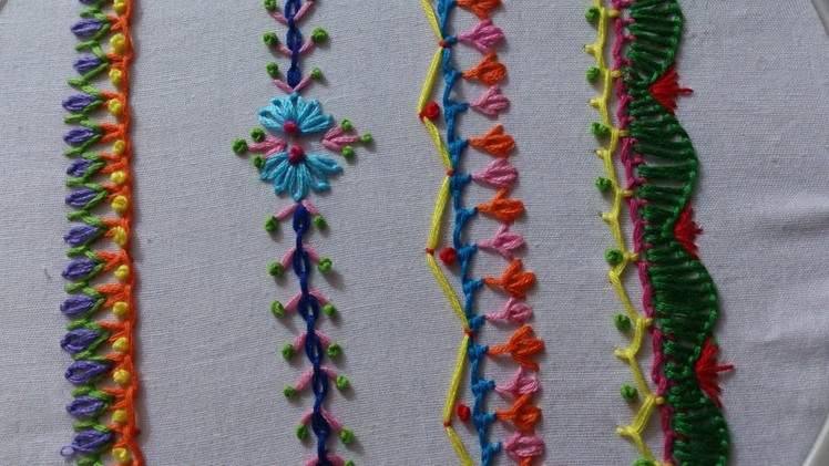 Hand embroidery stitches tutorial for beginners.Part-6, decorative stitches.
