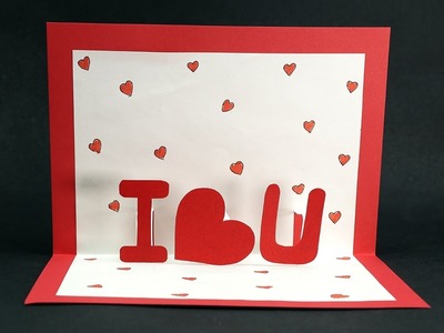 Handmade Valentine Pop Up Card - DIY Valentine I Love You Card
