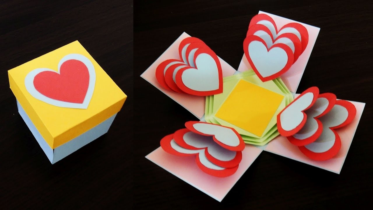 Heart explosion box learn how to make an easy exploding