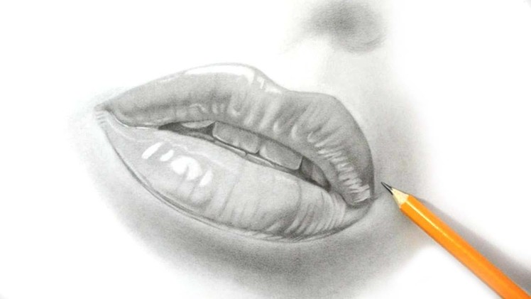 How I Draw Lips - Realistic Pencil Drawing