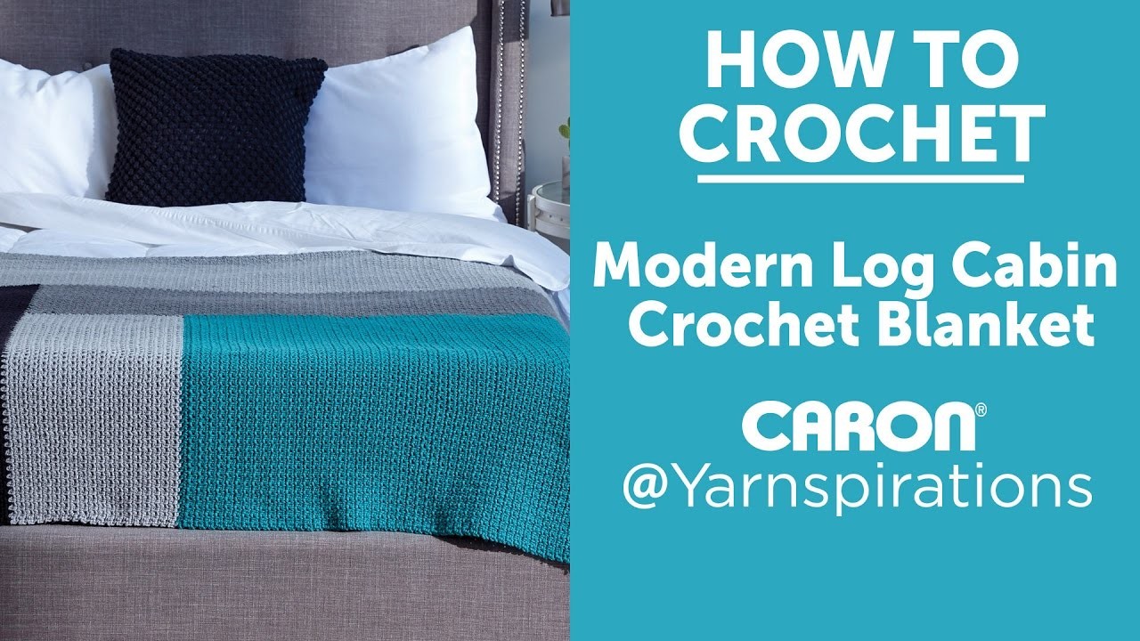 How to Crochet a Blanket: Modern Log Cabin