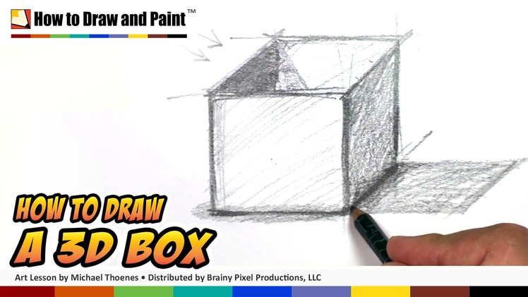 How to Draw 3D shapes - Art for Kids - 3D Box Drawing Lesson | MAT