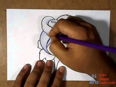 How to Draw a Beautiful Rose Flower How to Color A Rose