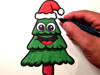 How to Draw a Cute Christmas Tree