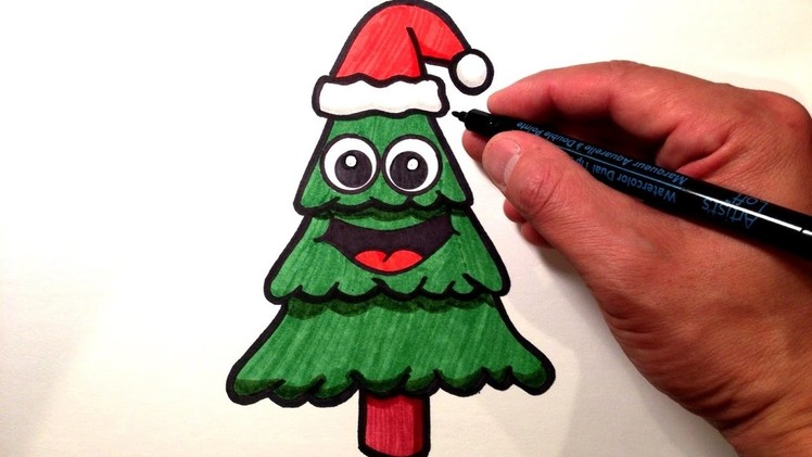 How to Draw a Cute Christmas Tree
