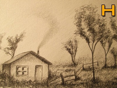 How to draw a Landscape with pencil Step by Step - Timelapse