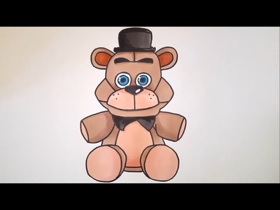 How To Draw Freddy Plushie From Five Nights At Freddys Step By Step