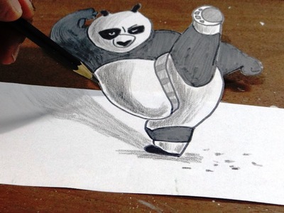 How to draw Kung Fu Panda in 3D | step by step with narration.
